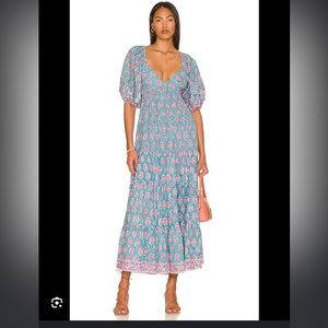 Saylor Annaleise dress- multi color / blue and pink